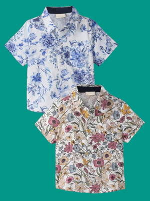 KILLER Boys Printed Casual Multicolor Shirt(Pack of 2)
