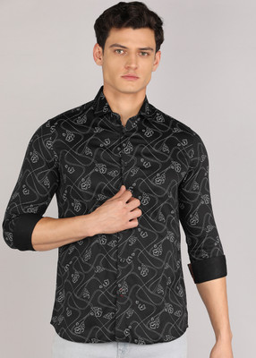KILLER Men Printed Casual Black Shirt
