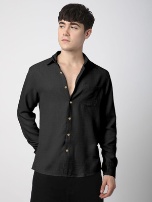 AATIVYA Men Solid Casual Grey Shirt