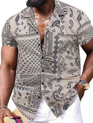 SHFASHION Men Printed Casual Multicolor Shirt