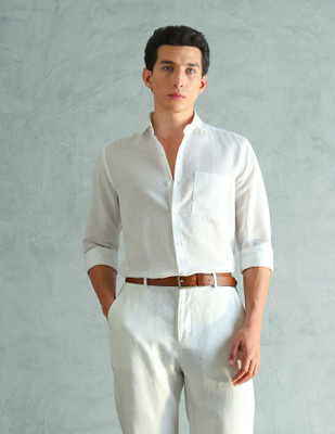 ARROW Men Solid Formal White Shirt