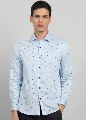 KILLER Men Printed Casual Light Blue Shirt