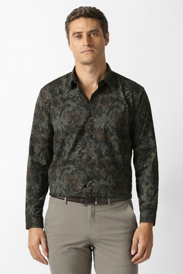VAN HEUSEN Men Printed Party Black Shirt