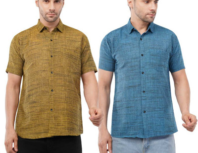 Sharma ji collection Men Self Design Formal Red Shirt(Pack of 2)