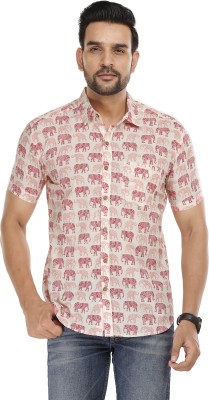 ravishree Men Printed Casual Pink Shirt