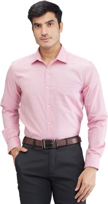 PARK AVENUE Men Self Design Formal Red Shirt