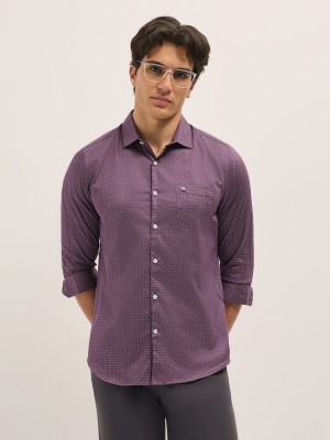 THE BEAR HOUSE Men Printed Formal Purple Shirt