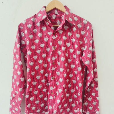 INDUS ART EMPORIUM Women Floral Print Casual Red Shirt