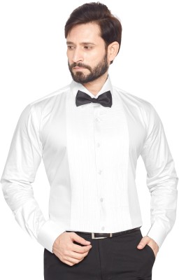 Go Stylish Men Solid Party White Shirt