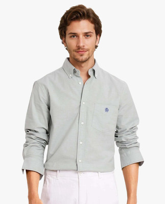 RARE RABBIT Men Solid Formal Green Shirt