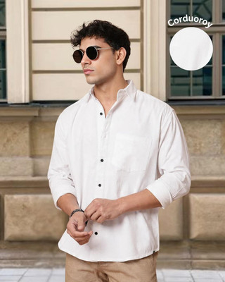 RIGO Men Self Design Casual White Shirt