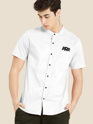 darshak creation Men Printed Casual White Shirt