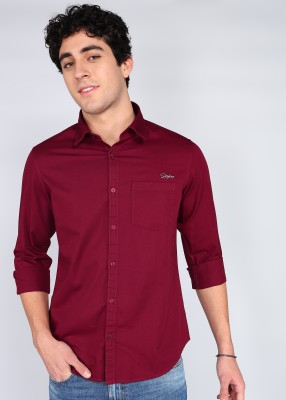 Spykar Men Solid Casual Red Shirt