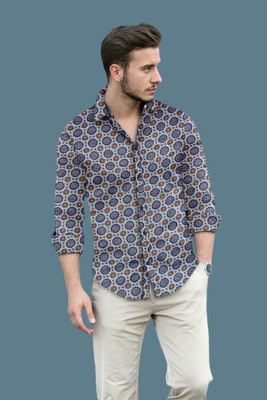 Style Grove Men Printed Casual Multicolor Shirt