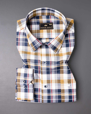 french crown Men Checkered Formal Multicolor Shirt