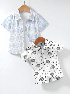 KIDOOZA Boys Printed, Checkered Casual Multicolor Shirt