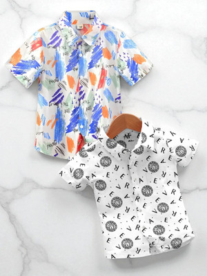Sparrow ENTERPRISE Boys Printed Casual Multicolor Shirt(Pack of 2)