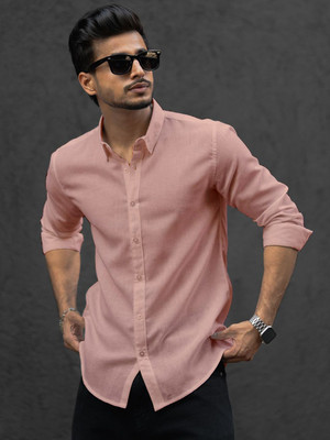 Yanthi Trend Men Solid Casual Beige Shirt