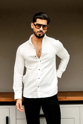 TRENDING LAXMI TREND Men Solid Casual White Shirt(Pack of 2)