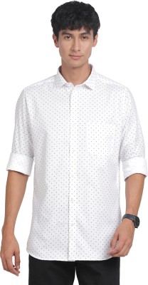 TURTLE Men Printed Formal White Shirt