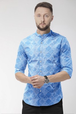 Sivansh Fashion Men Geometric Print Casual Blue Shirt