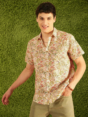 Pagazo Men Floral Print Casual Multicolor Shirt