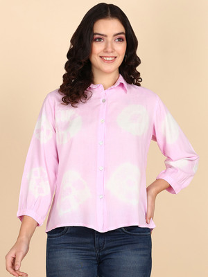 METRONAUT Women Dyed/Ombre Casual Purple Shirt