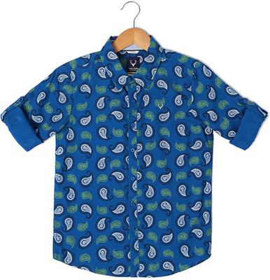 Allen Solly Boys Printed Casual Blue Shirt