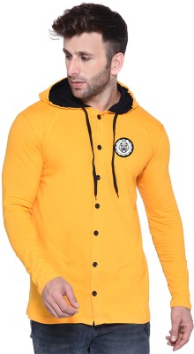 Blisstone Men Color Block Casual Yellow Shirt