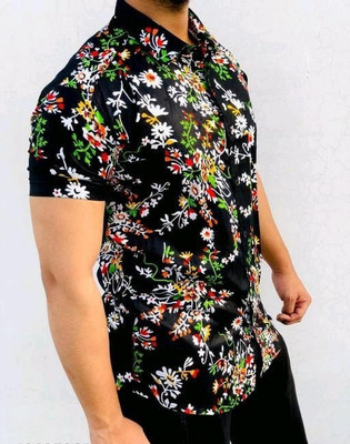 Black Deer Men Printed Casual Multicolor Shirt