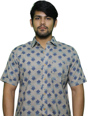 PRINTVAAS Men Printed Casual Blue Shirt