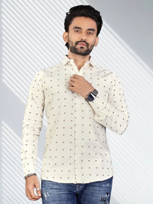 ALVIN ENTERPRISE Men Printed Formal Light Blue Shirt