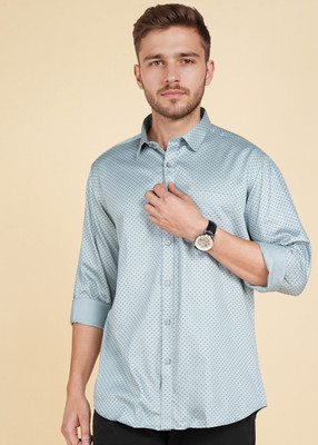 V DOT BY VAN HEUSEN Men Printed Casual Grey Shirt