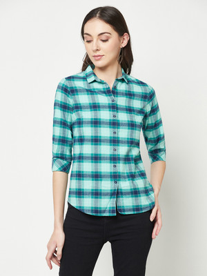 CRIMSOUNE CLUB Women Checkered Casual Multicolor Shirt