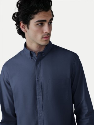 radprix Men Solid Casual Dark Blue Shirt