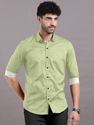 BAL KRISHNA FASHION Men Self Design Casual Light Green Shirt