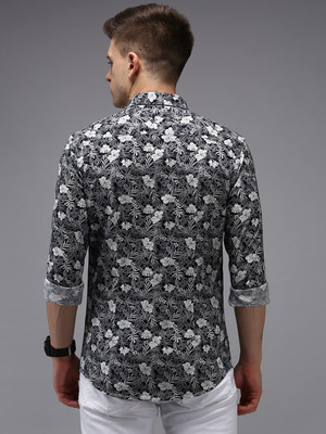 SHOWOFFFF Men Printed Casual White, Black Shirt