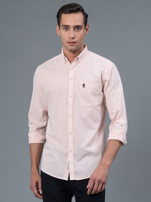 RED TAPE Men Solid Casual Pink Shirt