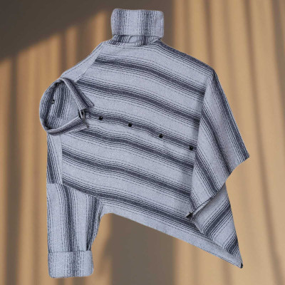 Manjubaa Enterprise Men Striped Formal Grey Shirt