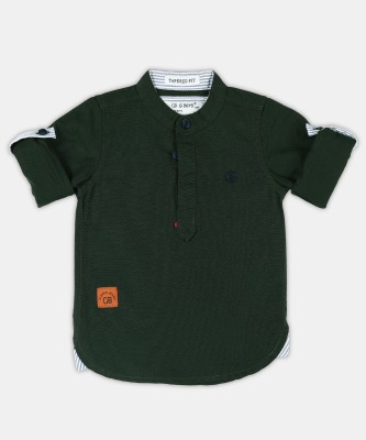 MM IMPEX Baby Boys Solid Straight Kurta(Dark Green)