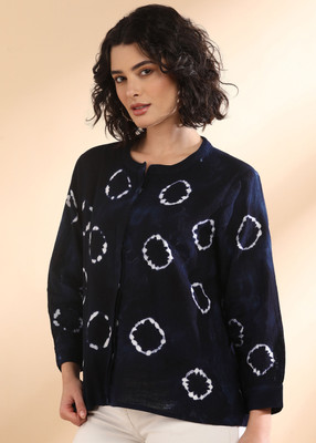 CORSICA Women Dyed/Ombre Casual Blue Shirt