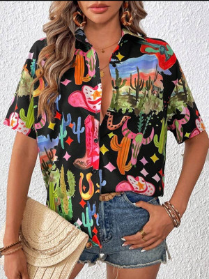 CORSICA Women Printed Casual Multicolor Shirt