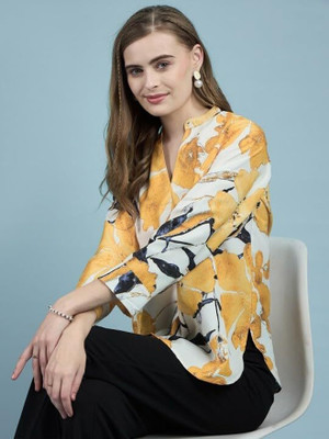 KAUTAQI Women Printed Casual Multicolor Shirt
