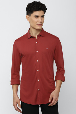 PETER ENGLAND Men Solid Formal Maroon Shirt