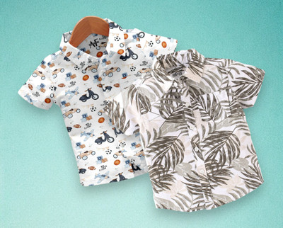 adscrown Boys Printed Casual Multicolor Shirt