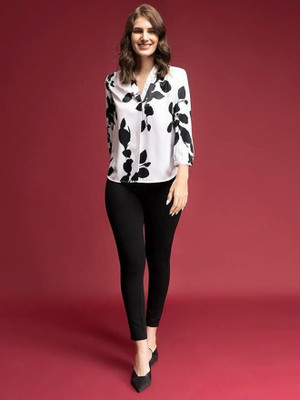 KAUTAQI Women Printed Casual Multicolor Shirt