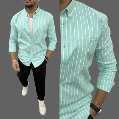 DISHANK CREATION Men Printed Casual Light Green Shirt