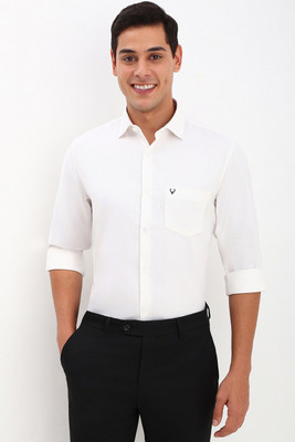 Allen Solly Men Solid Formal White Shirt