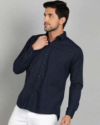 Kalawatia fashion Men Solid Casual Blue Shirt