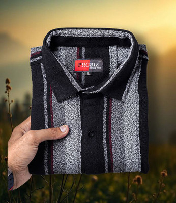 PROBIZ Men Striped Casual Multicolor Shirt